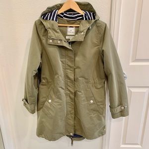 Joules Coast waterproof green rain jacket size 12